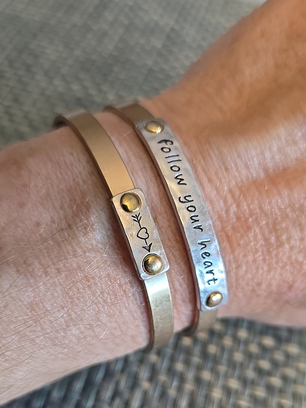 Inspirational Bangle Bracelets - Follow Your Heart